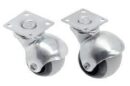 Колесики мебельные gri D50 прорезин серые  (gri) 10020D50 BP50