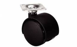 Колесики мебельные d50mm черные пласт на платформе 10001 d50