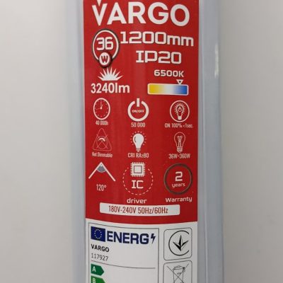 Светильник cветодиод линейн VARGO 36Вт 120см IP20 6500k 3240lm 117927
