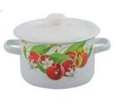 Кастрюля  эмаль 7L Украинские вишни Idilia