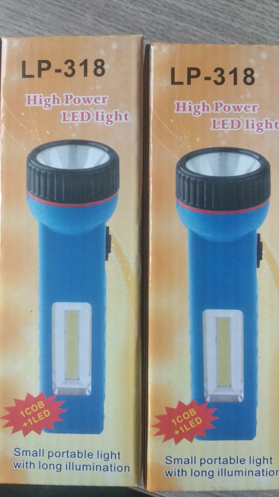 Фонарик LP-318 1cob+1led