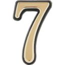 Цифра 7 дверная под золото 7