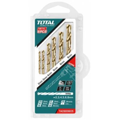 Набор сверел по металлу 6pcs TOTAL 2-8mm 0605
