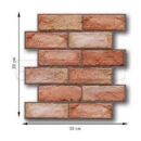 Декор Плитка 3D  30*30cm самоклейка AT3278-2-1 красн кирпич