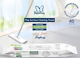 Влажные салфетки для уборки MOP Surface Papilion XXL 40buc