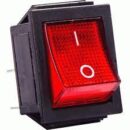 Кнопка включения с подсв красн 16A  04.4pin