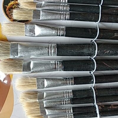 Набор кисточек плоских 12шт Artist Brus